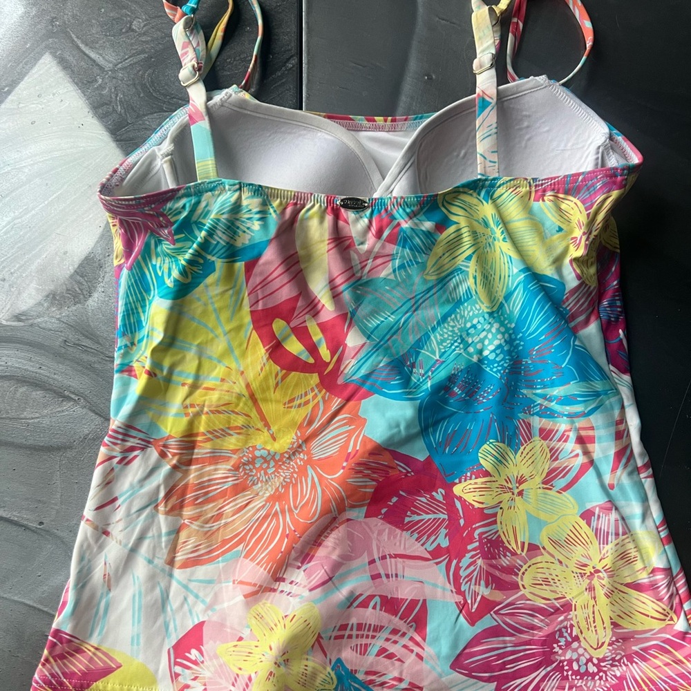Sunset Colorful Flower Tankini - Picture 2 of 4